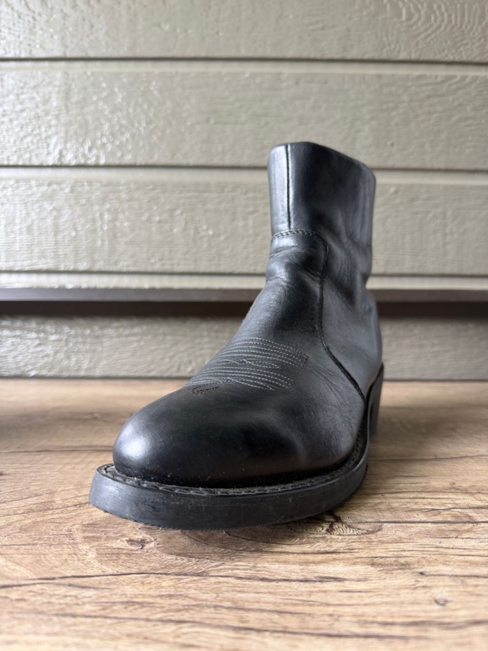 Durango Men’s Side Zip Zipper Black Cowboy Western Indie Beatle Boots Size 9EE